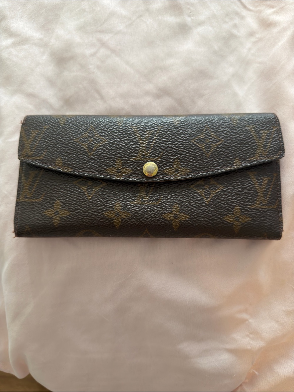 Louis Vuitton Monogram Sarah Wallet in Dark Brown